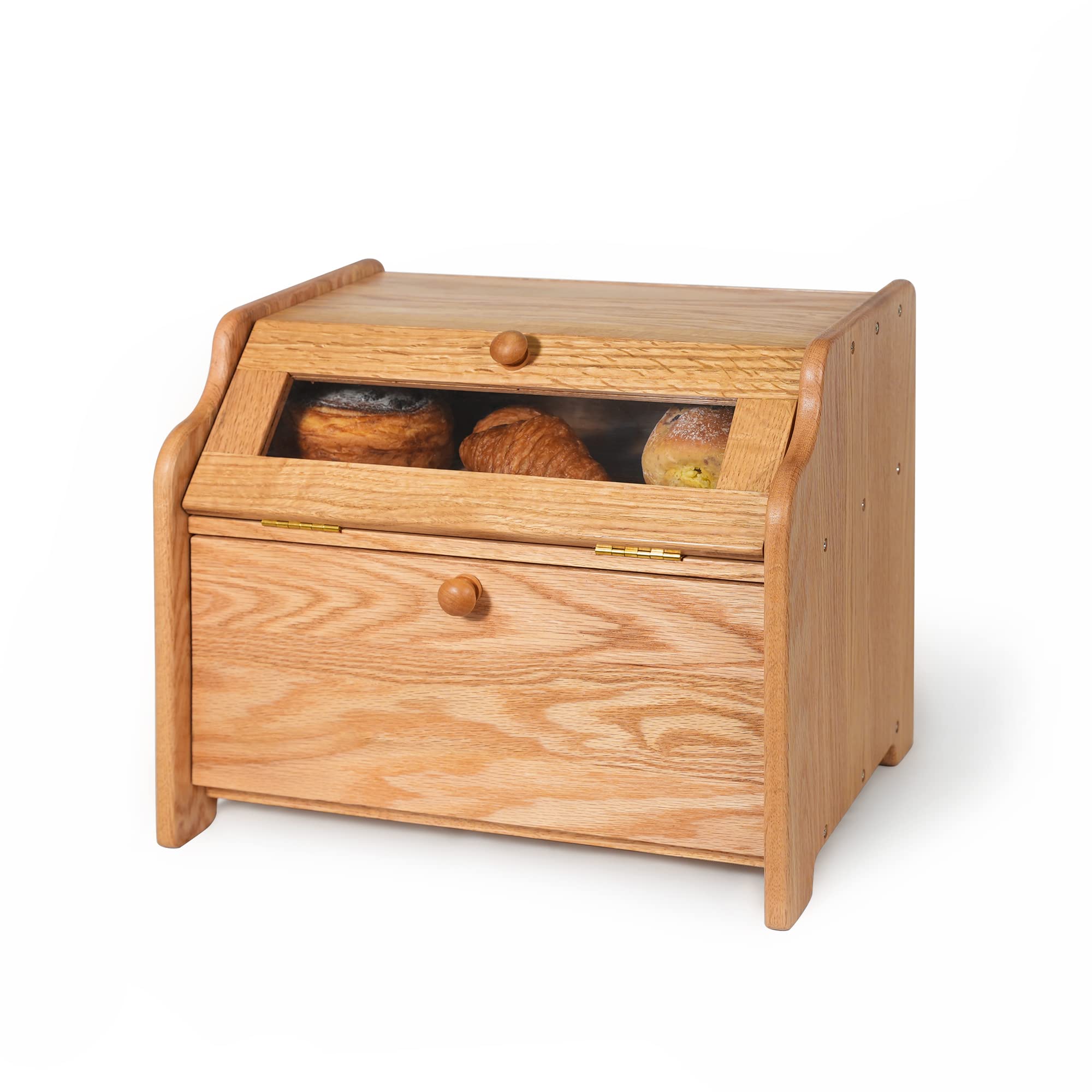 Amazon.com: CONSDAN Bread Box, Solid Wood Oak Bread Box for